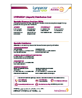 LYNPARZA Distribution Sheet