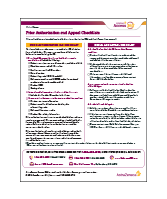 Prior Authorization and Appeal Checklist